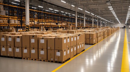 Efficient warehouse management an overview of modern shipping and storage solutions in a large distribution center