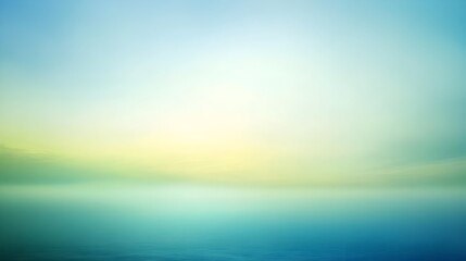 Fototapeta premium Smooth Gradient Blue and Green Calming Background with Ample Copy Space