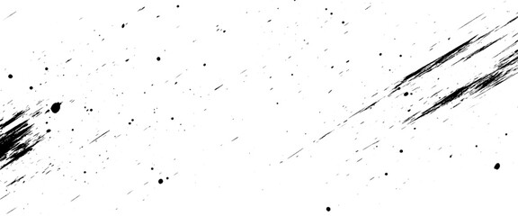 Vector brushed black paint overlay messy.