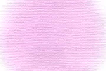 Fototapeta premium Canvas fabric texture background in pink white color with copy space for design. Two tone background of fabric texture background in pink white colors.