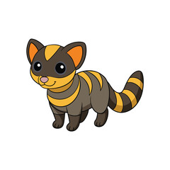 Cartoon African Civet Vector Clipart for Fun Animal Illustrations.