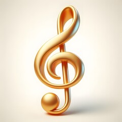 Obraz premium 3d musical note