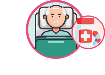 Old patient in Hospital