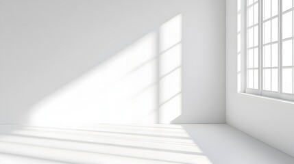 Obraz premium Bright White Background with Subtle Shadow Effect for Clean and Professional Design