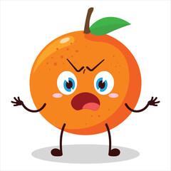 cute why expression of orange character