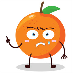 cute weird expression of orange character