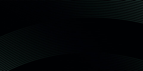 Abstract background with waves for banner. Medium banner size. Vector background with lines. Element for design isolated on black