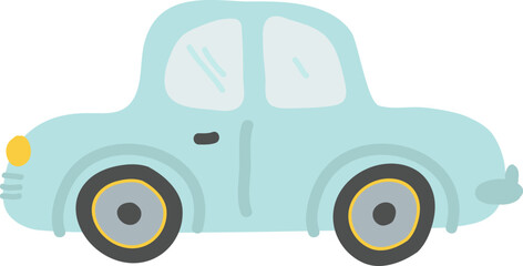 Handdrawn Childish Car