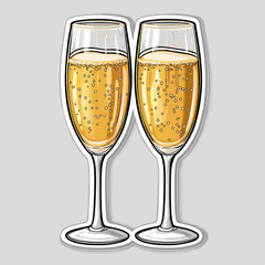 Toasting Champagne Glasses, Celebration, New Year's Eve