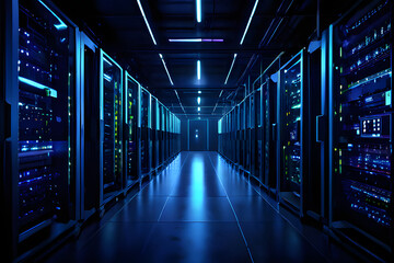 Fototapeta premium server rack in a data center