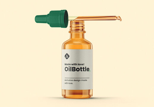 Oil Dropper Bottle Mockup