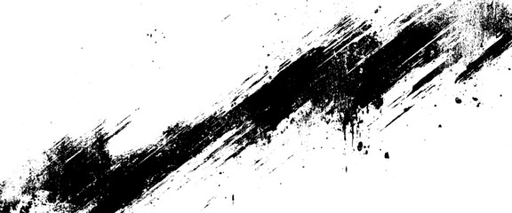 Vector abstract brushstroke with black Ink splashes design  © Grave passenger