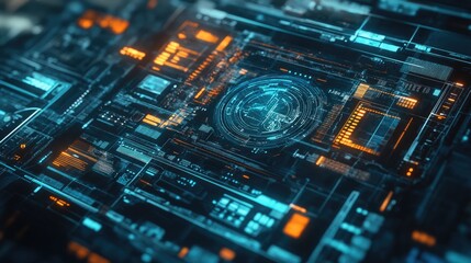 Obraz premium A modern digital platform showing robotic process automation of business workflows, with process efficiency and optimization tools prominently displayed.