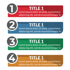 Fototapeta premium Numbered list Infographic elements set vector