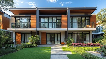 Fototapeta premium Modern Architecture, Residential Home