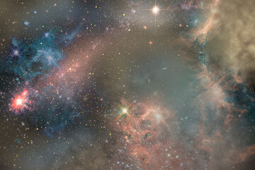 starry colorful universe with stardust background