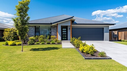 Facade of a modern Australian-style home.
