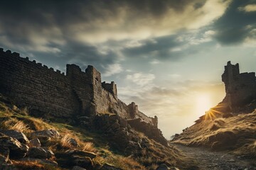 Obraz premium Castle wall architecture building outdoors.