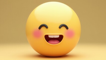 Fototapeta premium Smile face cute 2d