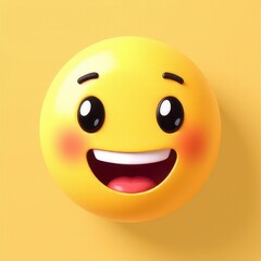 Fototapeta premium Smile face cute 2d