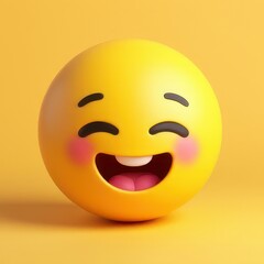 Fototapeta premium Smile face cute 2d