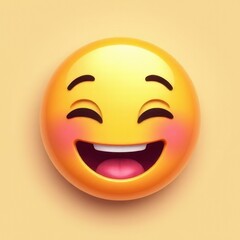 Fototapeta premium Smiley face cute 2d