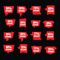 Sale tag discount set