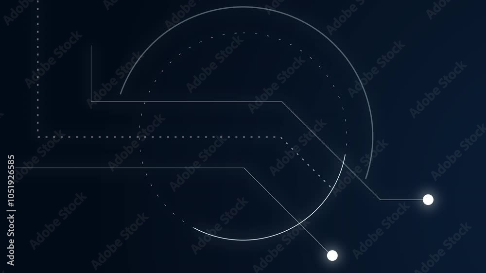 Poster Abstract Circle and line HUD technological futuristic elements.