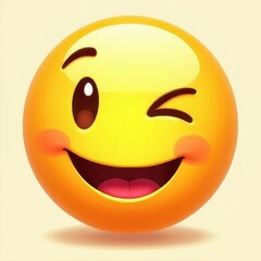 Fototapeta premium Smile face cute 2d