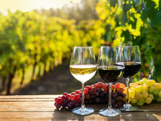 wine tasting in the garden