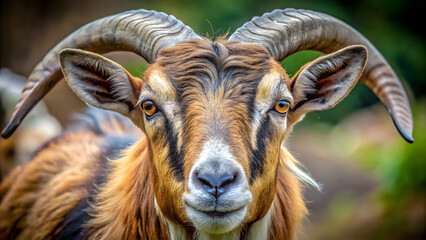 Obraz premium goat face close up background