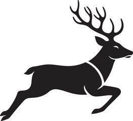 cute deer antlers animals head logo icon silhouette vector art flat design clipart illustrations
