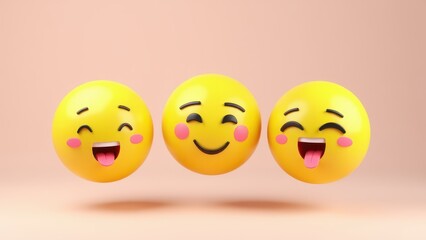 Fototapeta premium Smile face cute 2d