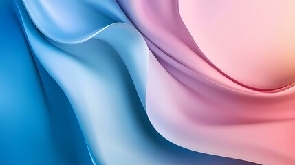 An abstract image of a blue and pink gradient with a wavy shape.