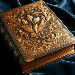 old book isolated on black