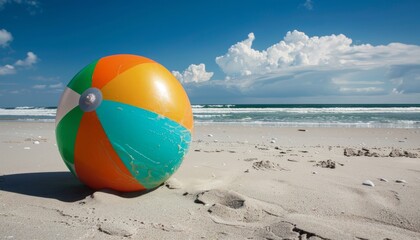 Obraz premium Dancing Colors: The Beauty of Beach Ball Art