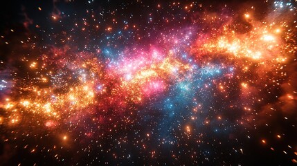 Fototapeta premium Cosmic Dance: A Symphony of Stars and Nebulae