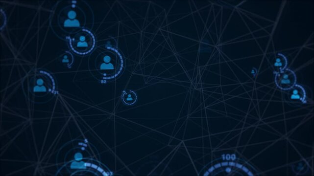Users data collection concept background. Social rating calculation, personal data evaluative research