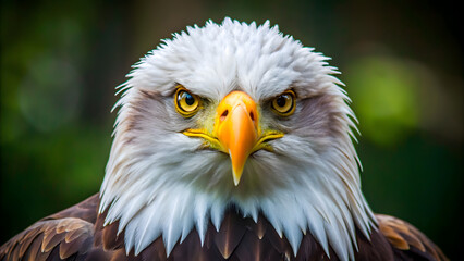 Obraz premium A close-up of a curious North American Bald Eagle