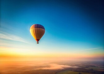 Obraz premium Minimalist Balloon Illustration for Travel and Excursion Themes in Nature