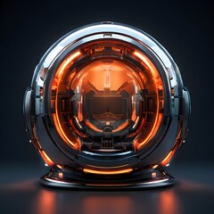concept polygon object with details design