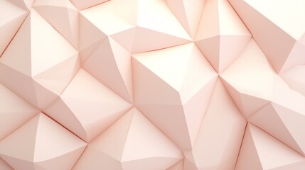 Fototapeta premium Abstract geometric background with soft peach tones and intricate 3d triangular patterns for design projects and creative applications