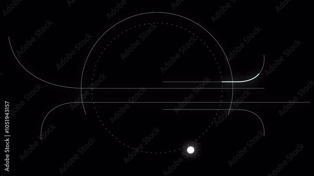 Poster png alpha.abstract circle and line hud technological futuristic elements.