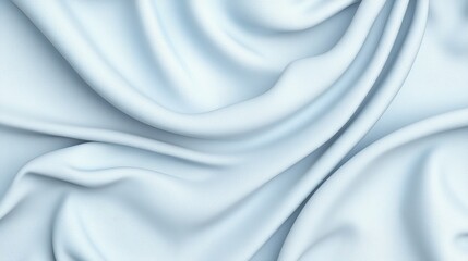 Obraz premium Elegant light blue fabric draped smoothly showcasing soft texture and fluid movement for textile design inspiration