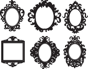 Set frames. Hand drawn vector illustration
