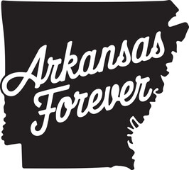 Arkansas Forever Retro Typography Vector Graphic