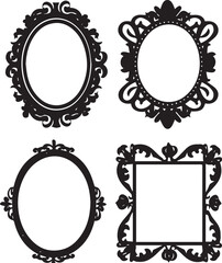 Set frames. Hand drawn vector illustration