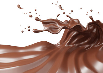 PSD Chocolate Splash 3D Rendering