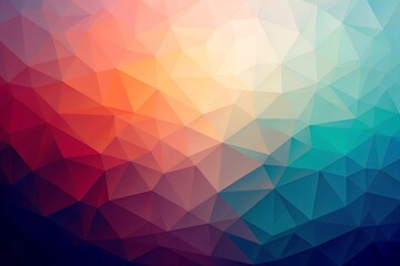 Obraz premium Minimalistic polygon background with a gradient fade from warm to cool tones. Ideal for abstract designs, modern backdrops, and digital themes.