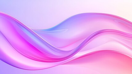 Fototapeta premium Elegant flowing waves of soft pink and purple light creating a serene and calming atmosphere for visual design projects